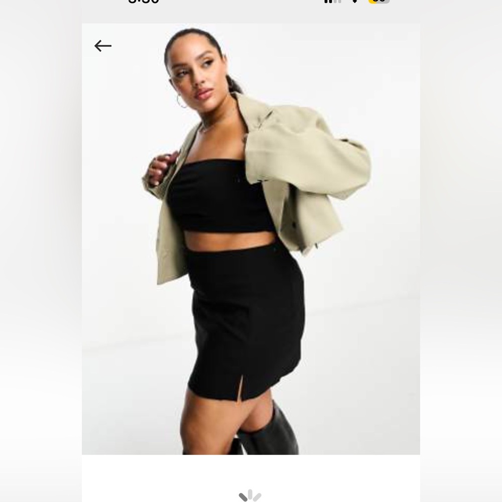 ASOS Curve micro skirt with slit (18)